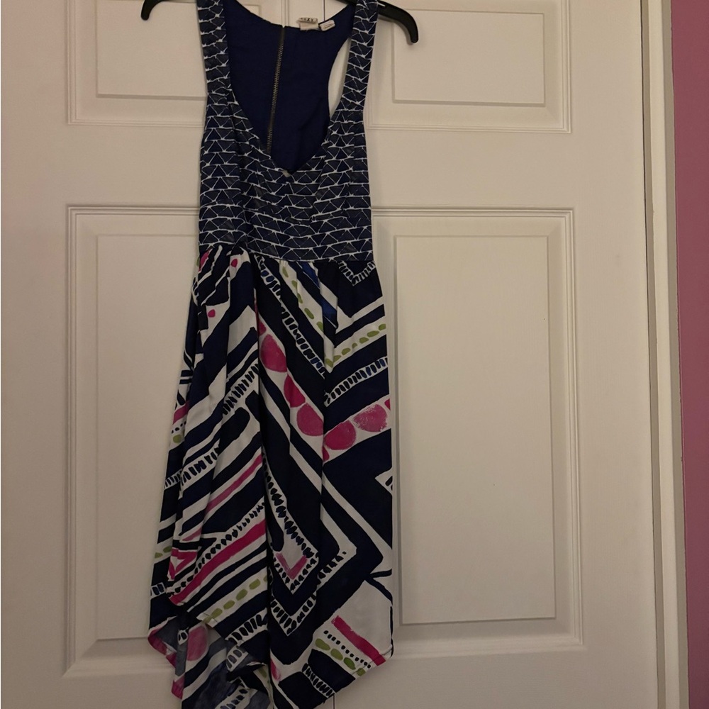 Roxy Black Asymmetrical Tiered Sundress